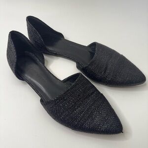 Jenni Kayne d’Orsay Black Woven Flats